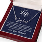 To my wife, Love, Your Husband Signature Style Name Necklace | 18K yellow gold finish