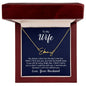 To my wife, Love, Your Husband Signature Style Name Necklace | 18K yellow gold finish