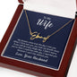 To my wife, Love, Your Husband Signature Style Name Necklace | 18K yellow gold finish