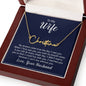 To my wife, Love, Your Husband Signature Style Name Necklace | 18K yellow gold finish