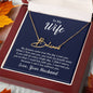 To my wife, Love, Your Husband Signature Style Name Necklace | 18K yellow gold finish
