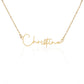 Card Signature Style Custom Name Necklace | Panda Jewelry Store