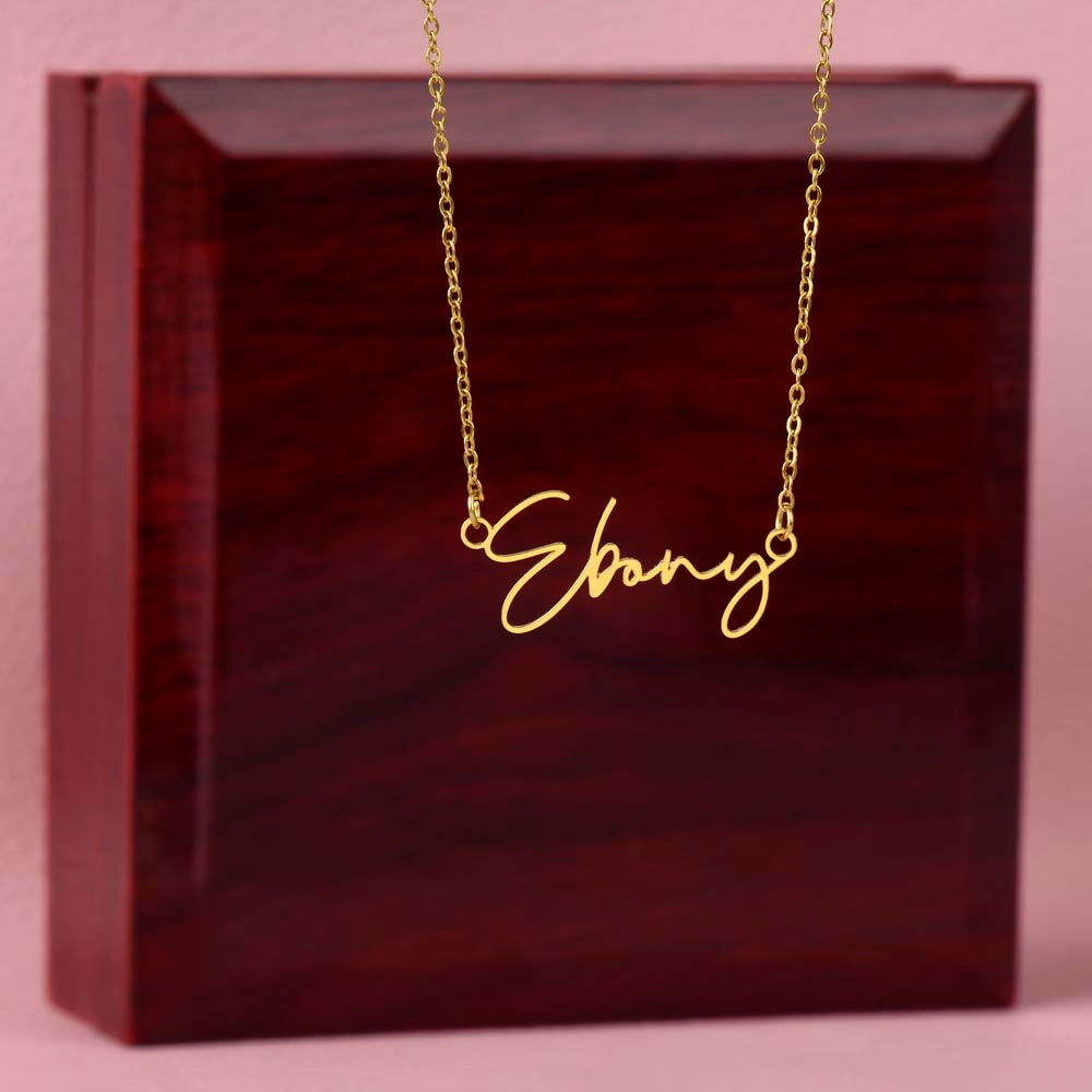 Card Signature Style Custom Name Necklace | Panda Jewelry Store