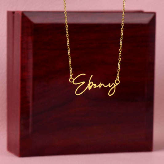 Card Signature Style Custom Name Necklace | Panda Jewelry Store