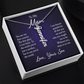 To My Mom | From Son | Personalized Vertical Name Necklace | 18K Gold or Stainless-Steel Necklace