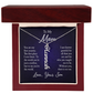 To My Mom | From Son | Personalized Vertical Name Necklace | 18K Gold or Stainless-Steel Necklace
