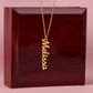 Personalized Vertical Name Necklace – Custom Sterling Silver Jewelry