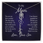 Customizable flower necklace with adjustable cable chain, featuring a choice of 12 flower designs and personalization up to 10 characters.