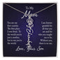 Customizable flower necklace with adjustable cable chain, featuring a choice of 12 flower designs and personalization up to 10 characters.