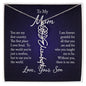 To My Mom | From Son | 18K yellow gold finish | Personalized Name Floral Necklace with Adjustable Chain