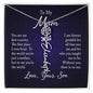 To My Mom | From Son | 18K yellow gold finish | Personalized Name Floral Necklace with Adjustable Chain