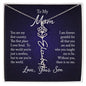 To My Mom | From Son | 18K yellow gold finish | Personalized Name Floral Necklace with Adjustable Chain