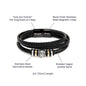 To My Son Bracelet "Forever Linked Together" Braided Vegan Leather