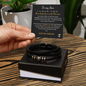 To My Son Bracelet "Forever Linked Together" Braided Vegan Leather
