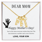 To Mom | From Son  Multi-Personalized Vertical Name Necklace – Custom Gold Name Pendant Gift