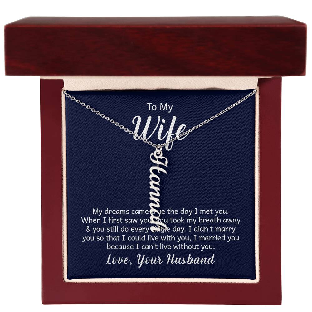 Personalized Multiple Name Necklace | Custom Vertical Names | 18K Gold or Stainless Steel