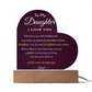 To My Daughter Personalized Heart Acrylic Plaque Love You Forever Engraving