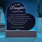 To My Daughter Personalized Heart Acrylic Plaque Love You Forever Engraving