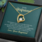 To My Girlfriend | Romantic Heart Necklace with Dazzling Crystal Accents