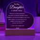To My Daughter Personalized Heart Acrylic Plaque Love You Forever Engraving