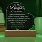 To My Daughter Personalized Heart Acrylic Plaque Love You Forever Engraving