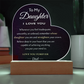 To My Daughter Personalized Heart Acrylic Plaque Love You Forever Engraving