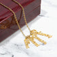 Personalized Vertical Names Necklace - Customized Gift for Her
