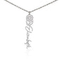 Just for You! A Birth Month Flower Name Necklace