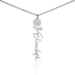 Just for You! A Birth Month Flower Name Necklace