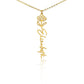 Just for You! A Birth Month Flower Name Necklace