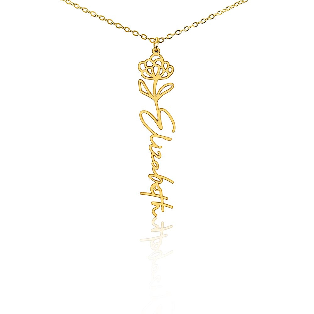 Just for You! A Birth Month Flower Name Necklace