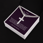 Personalized Cross with Cuban Link Chain 18k yellow gold finish or polished stainless steel