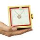 Love knot necklace gift box with red rose — perfect romantic gift presentation