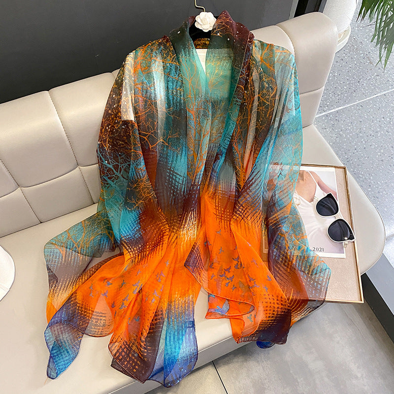 Silk All-matching Yousoft Scarf Long Elegant Scarf