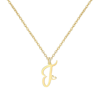 Heart Initial Necklace for Women — 18K Gold Plated, Personalized Letter + Heart Pendant