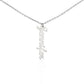 Personalized silver name necklace in a vertical design, perfect for gifting.
